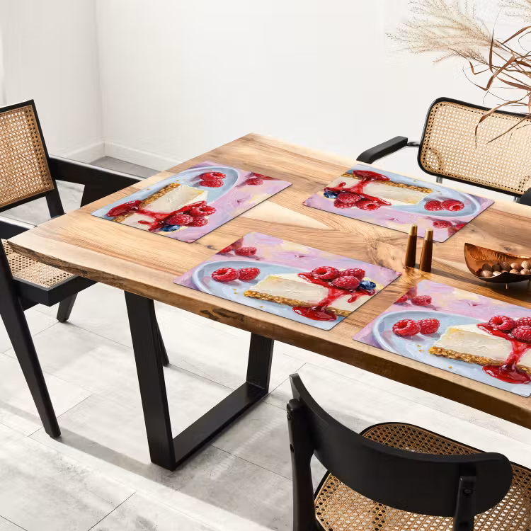 Eten - Cheesecake - Bessen - Abstract - Roze Placemat vinyl groot -zzsfeer4_Kitchenyeah-website