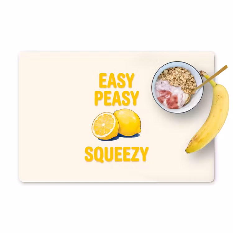 Eten - Citroenen - Keuken - Illustratie - Geel Placemat vinyl groot -zzzproduct_Kitchenyeah-website