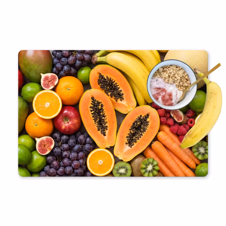Eten - Fruit - Groenten - Vers - Kleurrijk Placemat vinyl groot -zzzproduct_Kitchenyeah-website