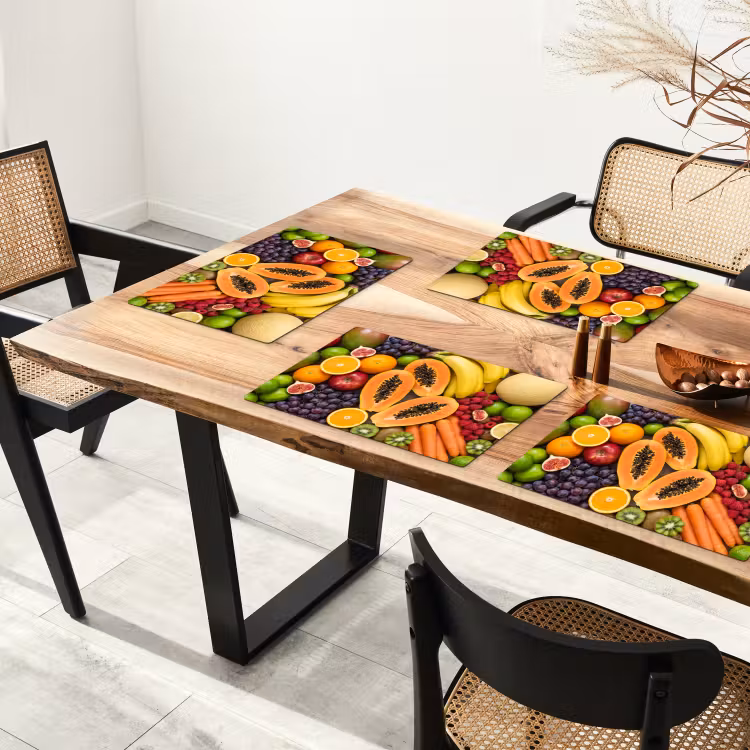 Eten - Fruit - Groenten - Vers - Kleurrijk Placemat vinyl groot -zzsfeer4_Kitchenyeah-website