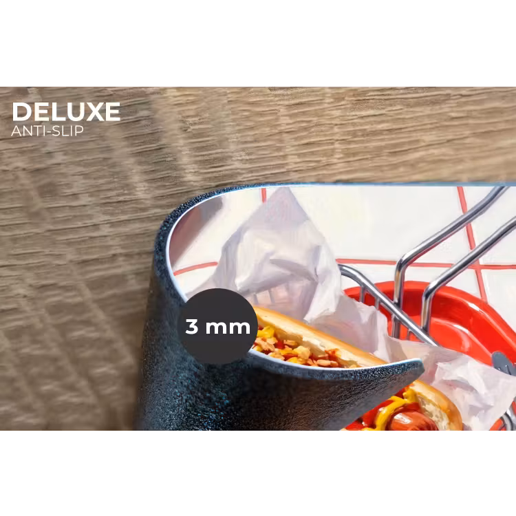 Eten - Hotdog - Fastfood - Modern - Rood Placemat vinyl groot -closeup