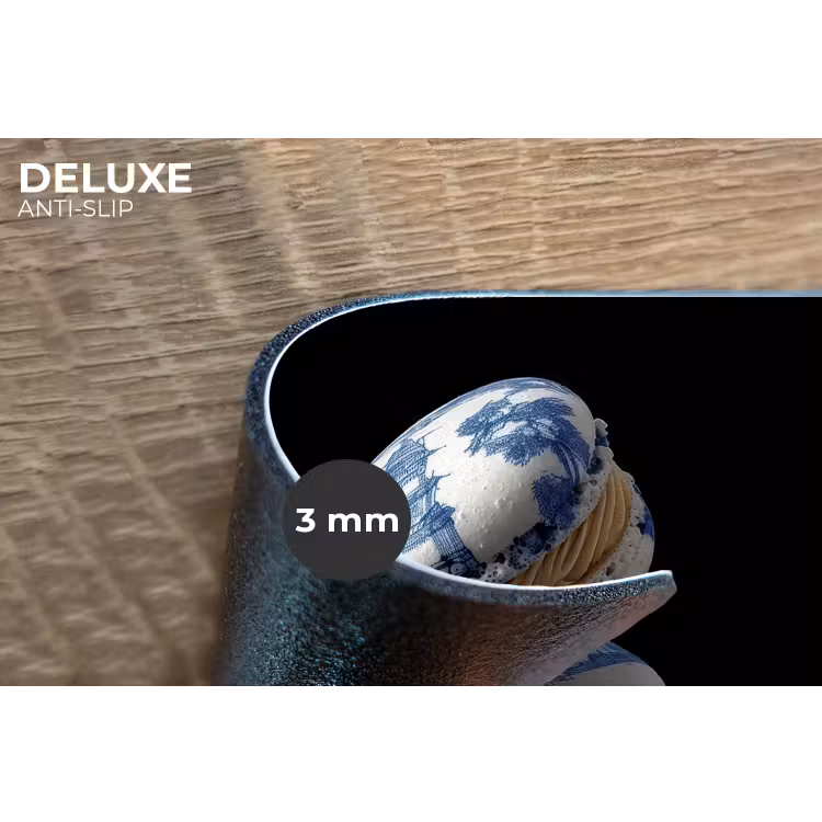 Eten - Macarons - Delfts blauw - Koekjes Placemat vinyl groot -closeup