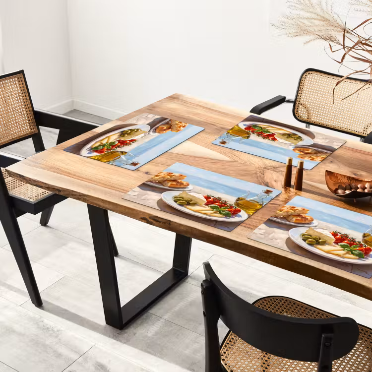 Eten - Middellandse Zee - Natuur - Geschilderd Placemat vinyl groot -zzsfeer4_Kitchenyeah-website