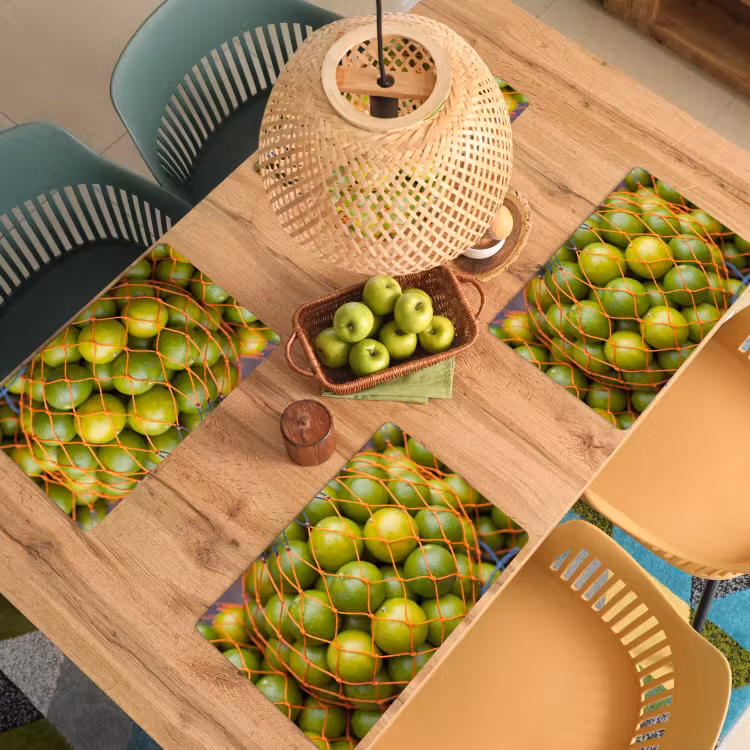 Eten - Net - Groen - Markt Placemat vinyl groot -zzsfeer5_Kitchenyeah-website