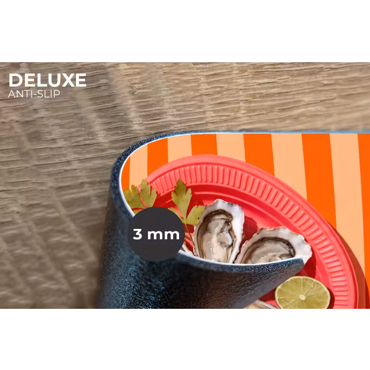 Eten - Oester - Zeevruchten - Oranje - Modern Placemat vinyl groot -closeup