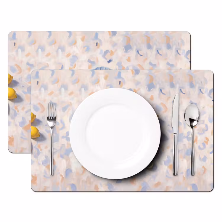 Eten - Oesters - Citroenen - Modern - Geel Placemat vinyl groot -zzsfeer2_Kitchenyeah-website