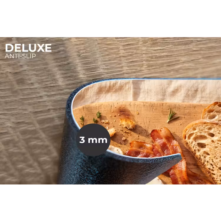 Eten - Ontbijt - Hout - Rustiek - Geel Placemat vinyl groot -closeup