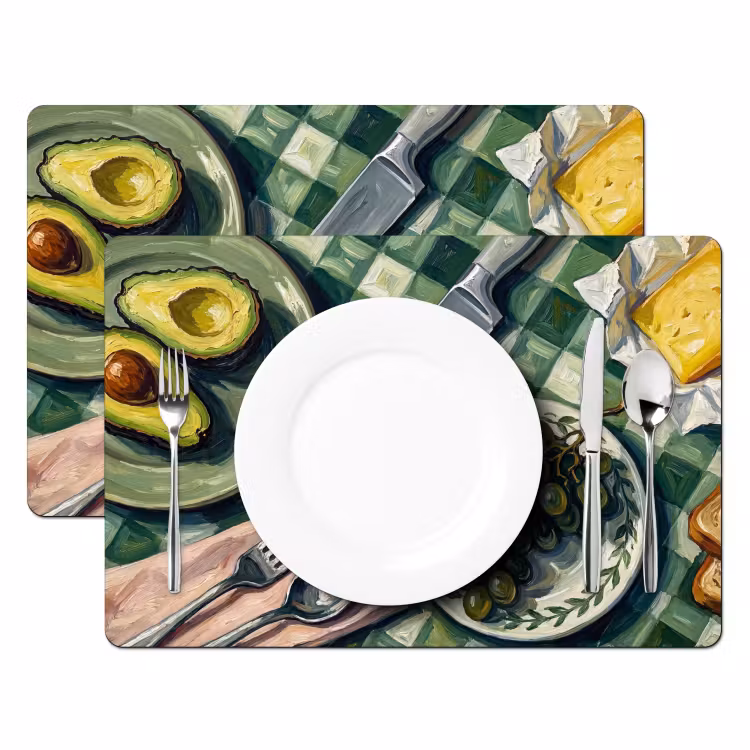 Eten - Ontbijt - Tafel - Modern - Groen Placemat vinyl groot -zzsfeer2_Kitchenyeah-website