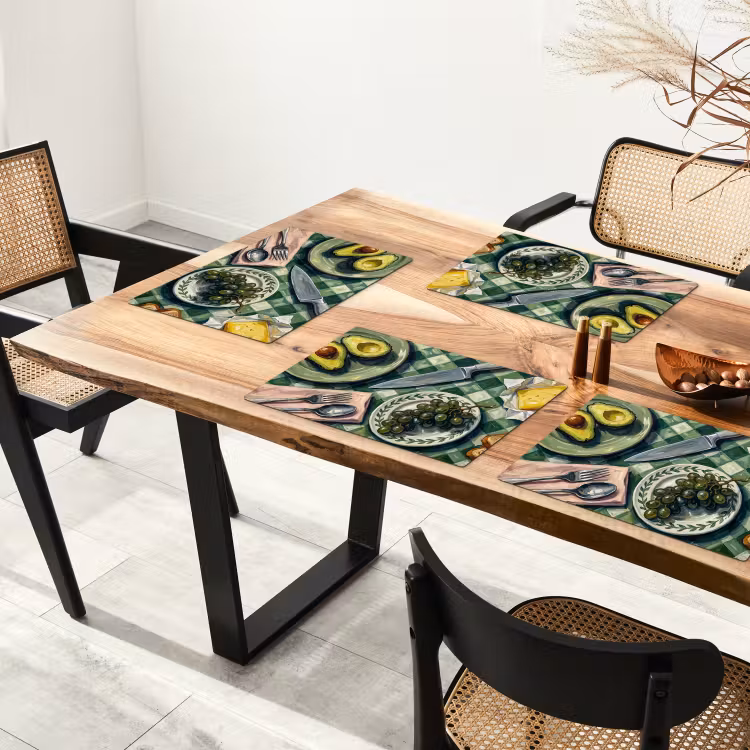 Eten - Ontbijt - Tafel - Modern - Groen Placemat vinyl groot -zzsfeer4_Kitchenyeah-website