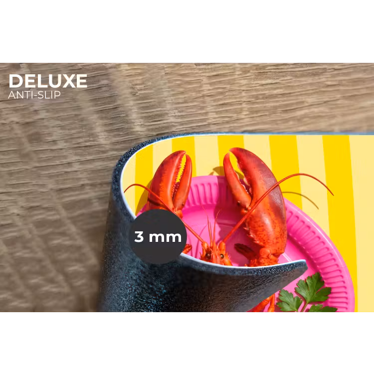 Eten - Roze - Geel - Modern - Culinaire Placemat vinyl groot -closeup
