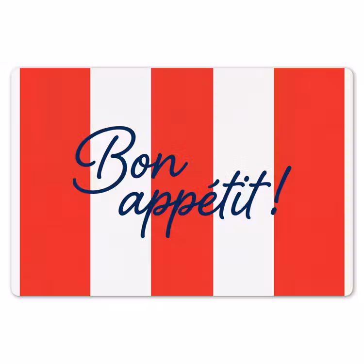 Eten - Spreuk - Keuken - Grafisch - Rood-Wit Placemat vinyl groot -zzsfeer1_Kitchenyeah-website