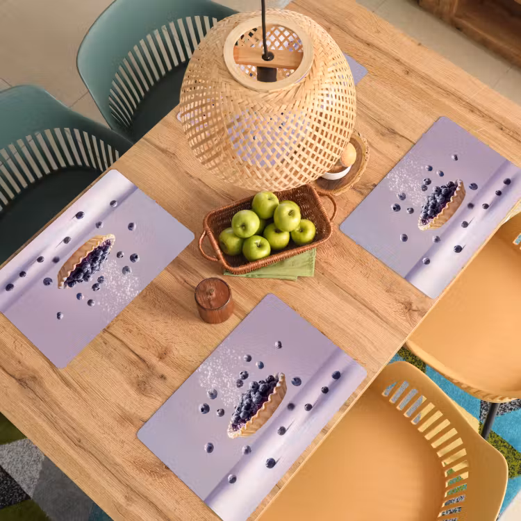 Eten - Taart - Bessen - Blauw Placemat vinyl groot -zzsfeer5_Kitchenyeah-website