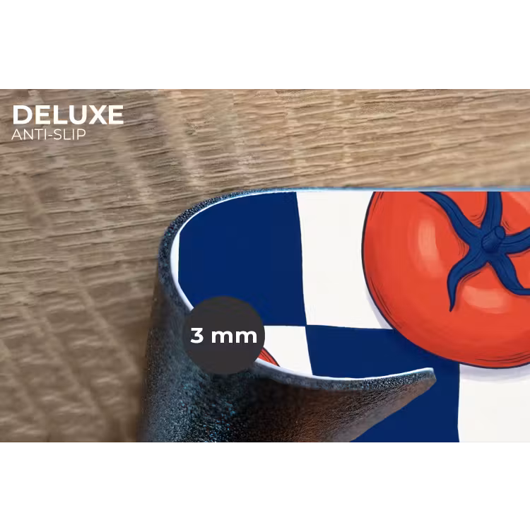 Eten - Tomaten - Keuken - Illustratie - Rood-Blauw Placemat vinyl groot -closeup