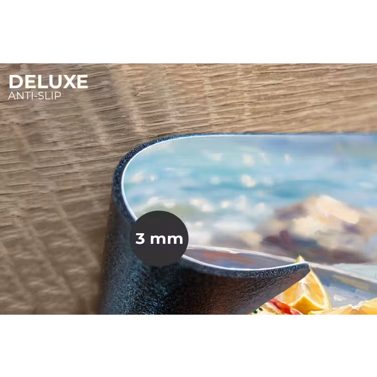 Eten - Zee - Kust - Modern - Blauw Placemat vinyl groot -closeup