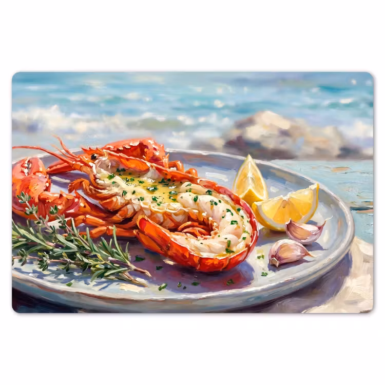 Eten - Zee - Kust - Modern - Blauw Placemat vinyl groot -zzsfeer1_Kitchenyeah-website