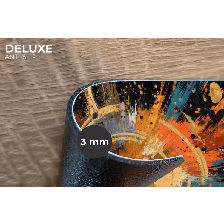 Explosie - Verfstructuur - Goud - Abstract Placemat vinyl groot -closeup