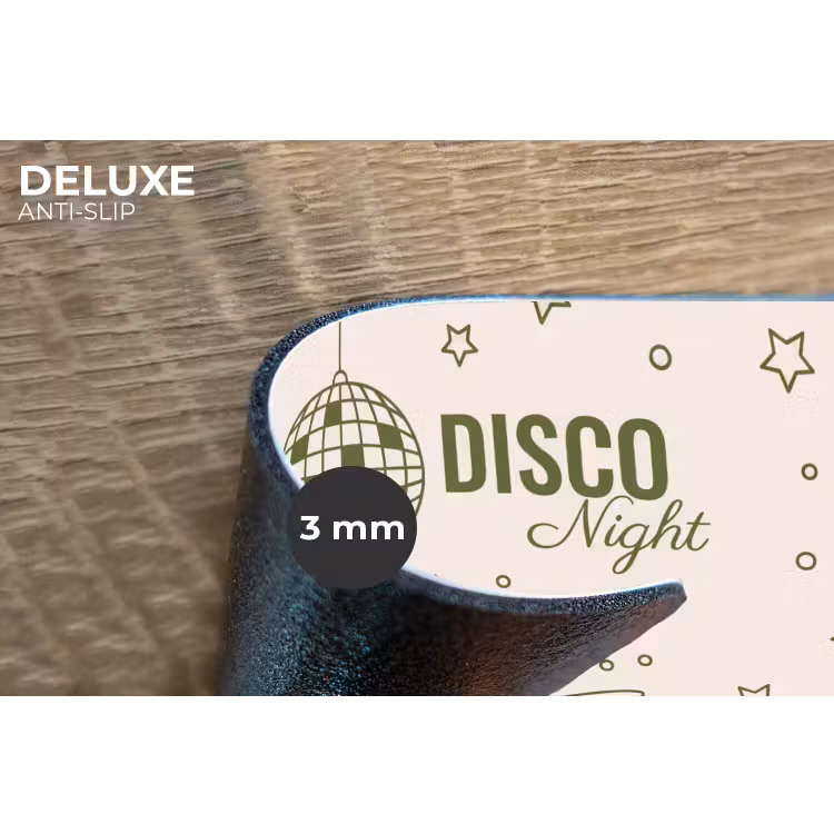 Feest - Disco - Drank - Illustratie - Groen Placemat vinyl groot -closeup