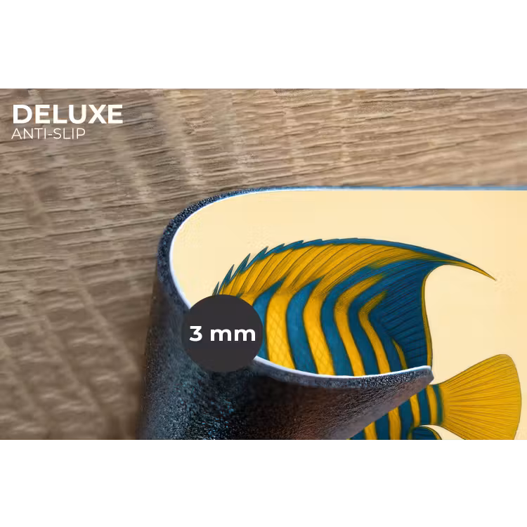 Felgeel - Vis - Strepen - Vinnen Placemat vinyl groot -closeup