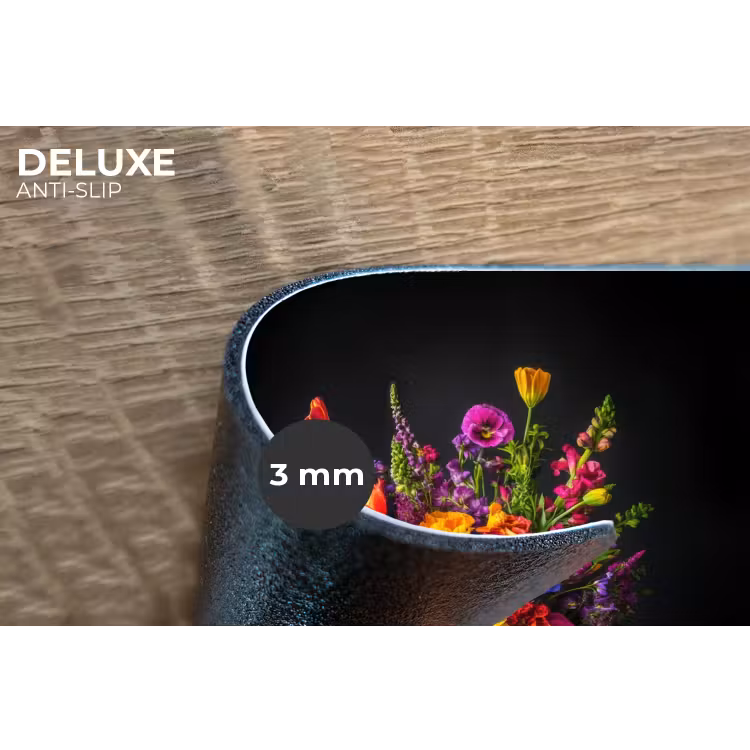 Felgekleurd - Bloemen - Vaas Placemat vinyl groot -closeup