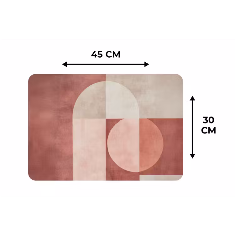 Figuren - Abstract - Roze Placemat vinyl groot -specs