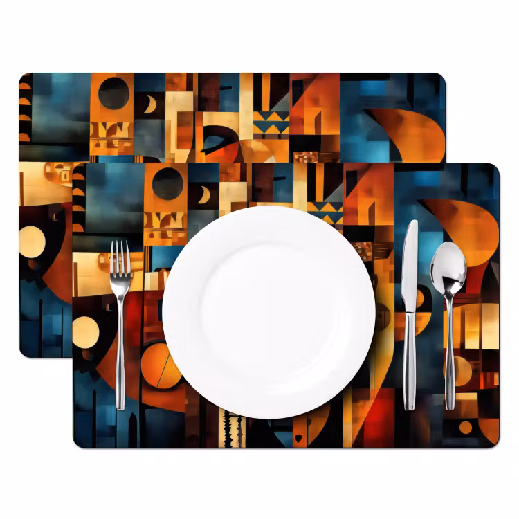 Figuren - Abstract - Symbolen Placemat vinyl groot -zzsfeer2_Kitchenyeah-website