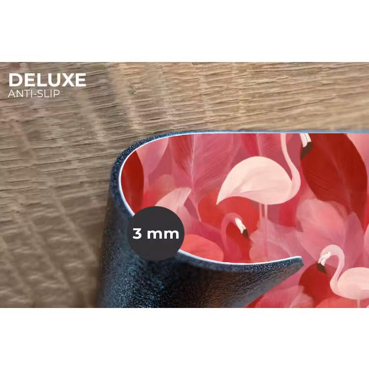 Flamingo - Botanisch - Elegant - Roze - Rood Placemat vinyl groot 368 -closeup