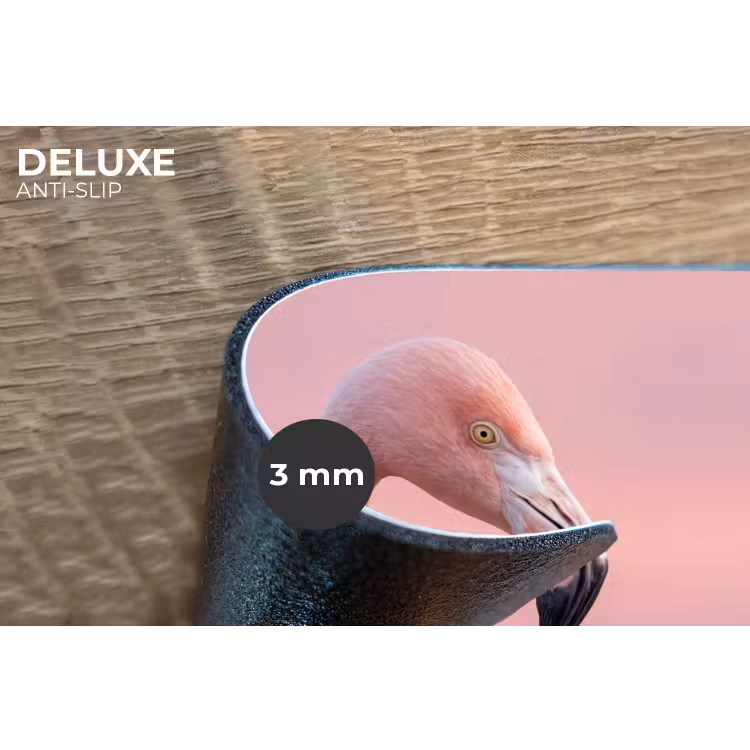 Flamingo - Portret - Roze Placemat vinyl groot -closeup