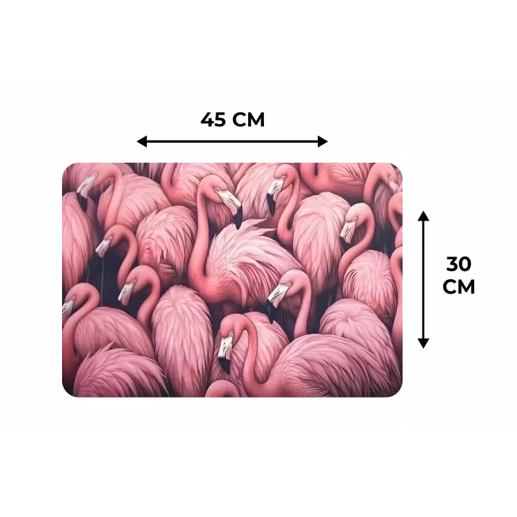 Flamingo - Roze - Dieren Placemat vinyl groot -specs