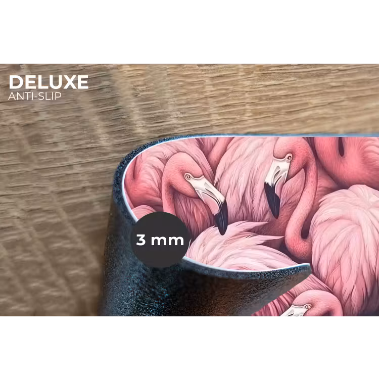 Flamingo - Roze - Dieren Placemat vinyl groot -closeup