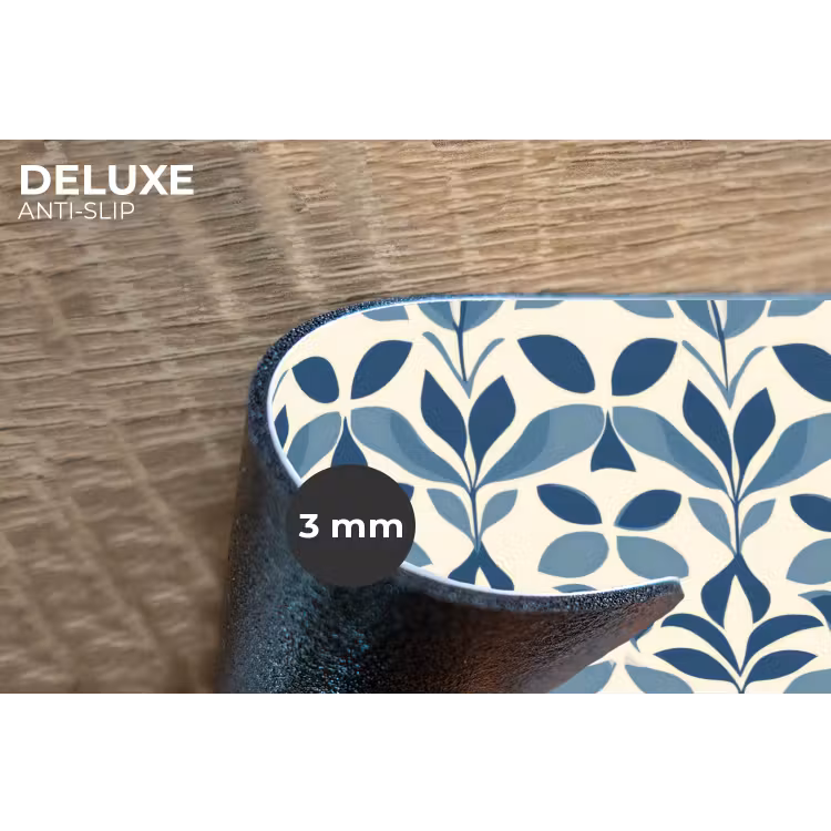 Flora - Modern - Blauw Placemat vinyl groot 368 -closeup