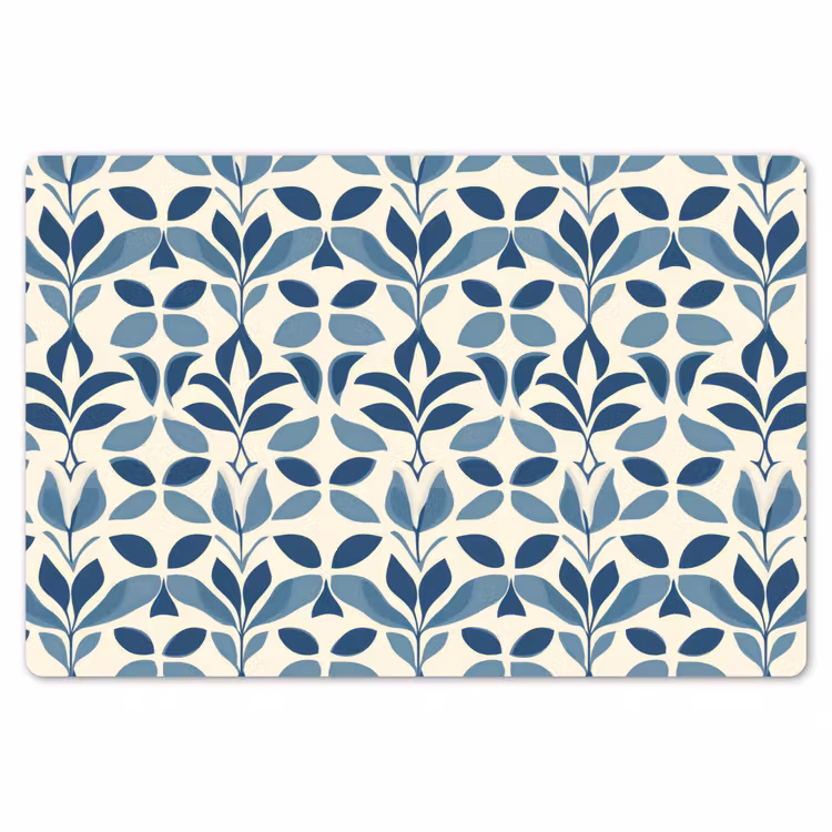 Flora - Modern - Blauw Placemat vinyl groot 368 -zzsfeer1_Kitchenyeah-website