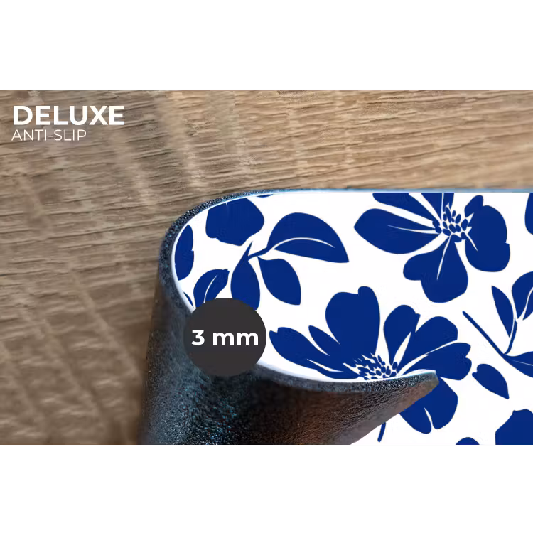 Floraal - Modern - Blauw Placemat vinyl groot 368 -closeup