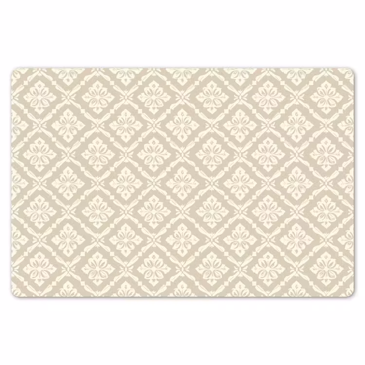 Floraal - Ornament - Beige Placemat vinyl groot 368 -zzsfeer1_Kitchenyeah-website