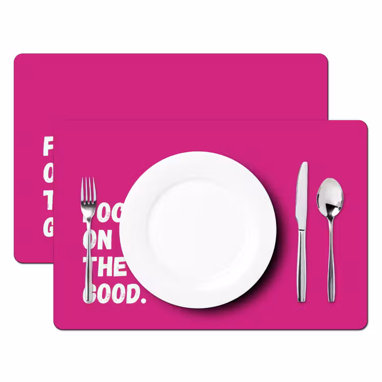 Focus on the good - Roze - Simple Placemat vinyl groot -zzsfeer2_Kitchenyeah-website