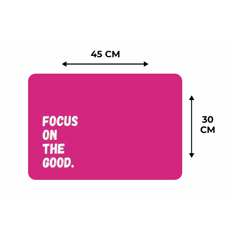Focus on the good - Roze - Simple Placemat vinyl groot -specs