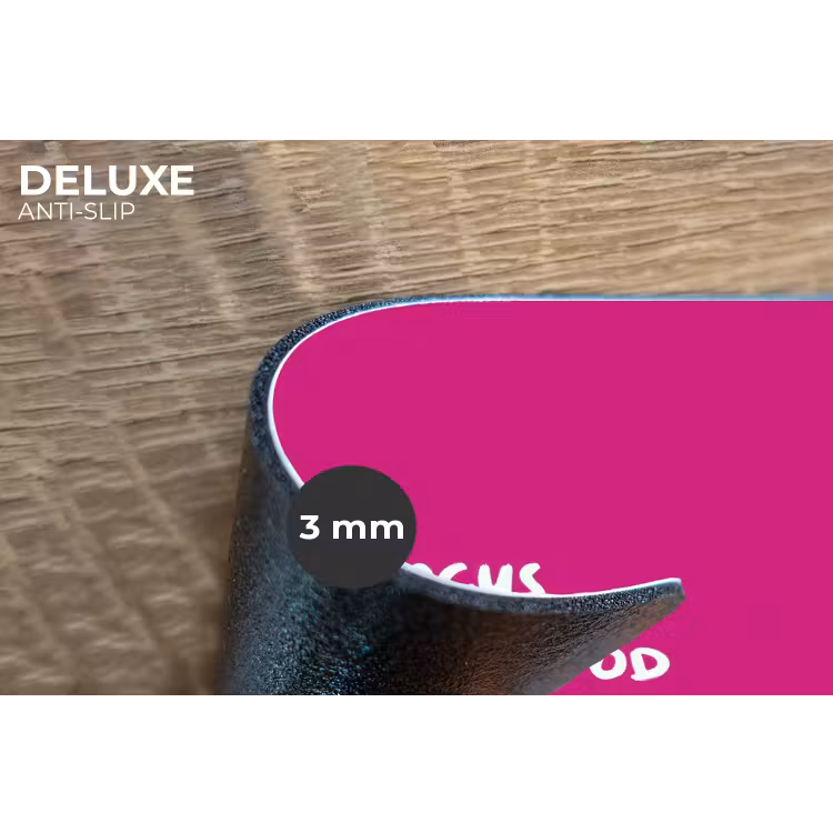 Focus - Smiley - Roze Placemat vinyl groot -closeup