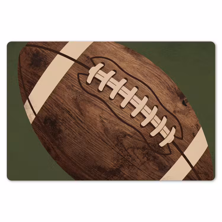 Football - Hout - Sport - Groen Placemat vinyl groot -zzsfeer1_Kitchenyeah-website
