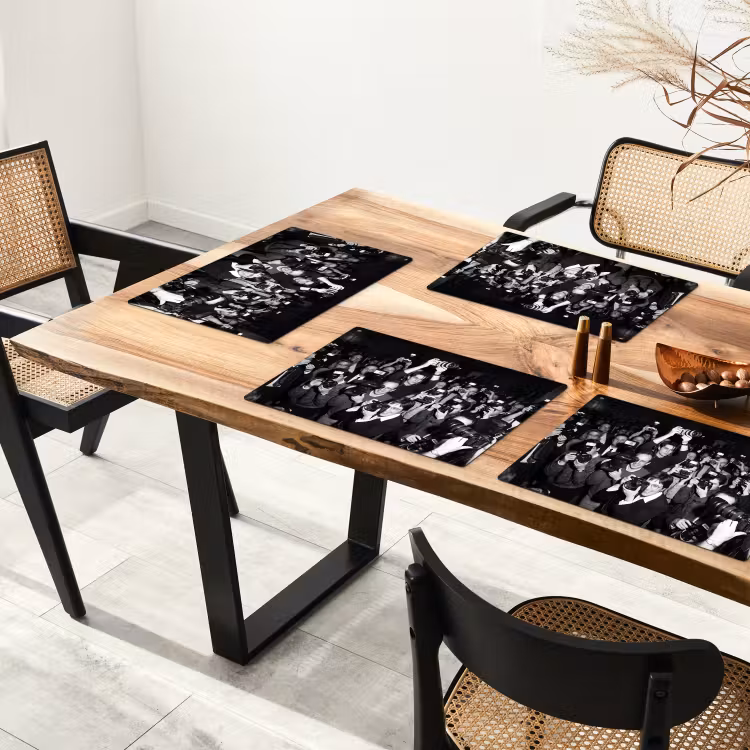 Fotografen - Menigte - Flitsers - Journalistiek Placemat vinyl groot -zzsfeer4_Kitchenyeah-website