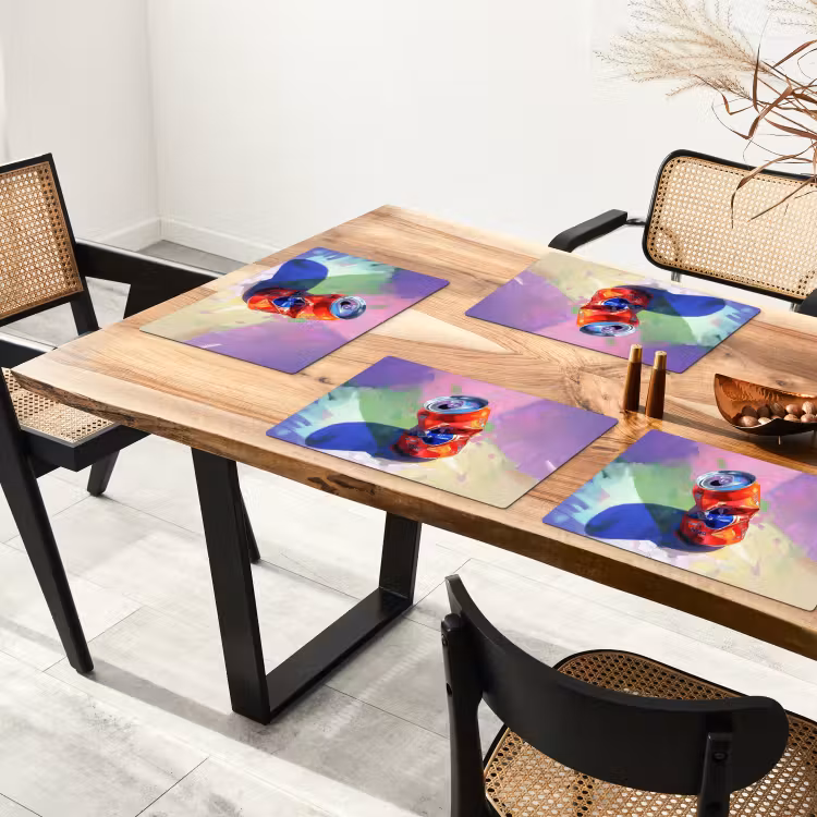 Frisdrank - Blik - Paars Placemat vinyl groot -zzsfeer4_Kitchenyeah-website