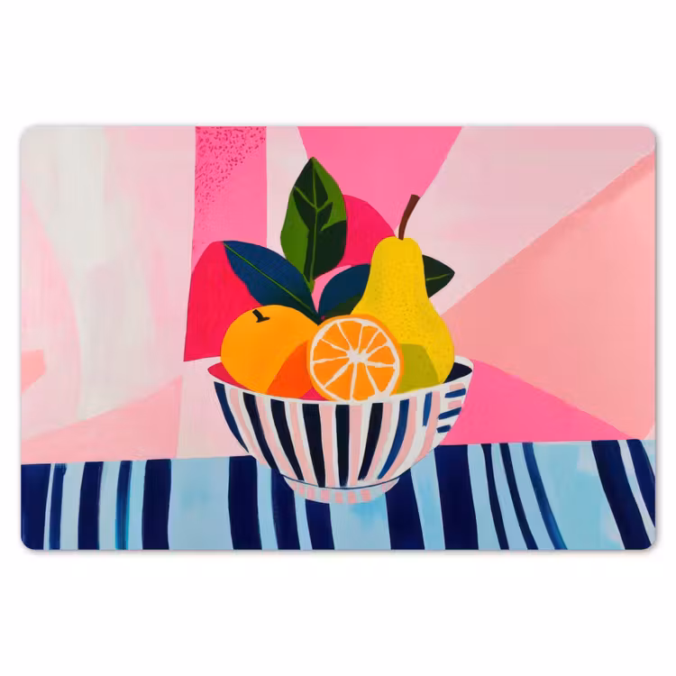 Fruit - Abstracte achtergrond - Roze Placemat vinyl groot -zzsfeer1_Kitchenyeah-website