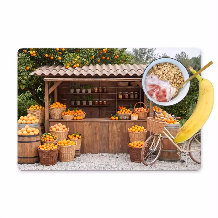 Placemat - 6 stuks - Fruit - Markt - Landelijk - Fruit - Markt - Landelijk Placemat vinyl groot