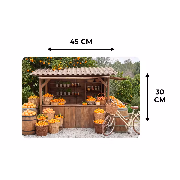 Placemat - 6 stuks - Fruit - Markt - Landelijk - Fruit - Markt - Landelijk Placemat vinyl groot