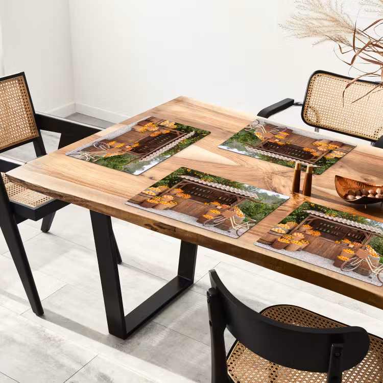 Placemat - 6 stuks - Fruit - Markt - Landelijk - Fruit - Markt - Landelijk Placemat vinyl groot
