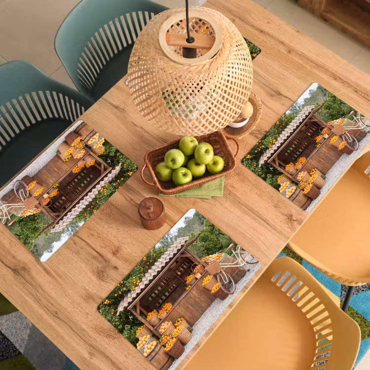 Placemat - 6 stuks - Fruit - Markt - Landelijk - Fruit - Markt - Landelijk Placemat vinyl groot