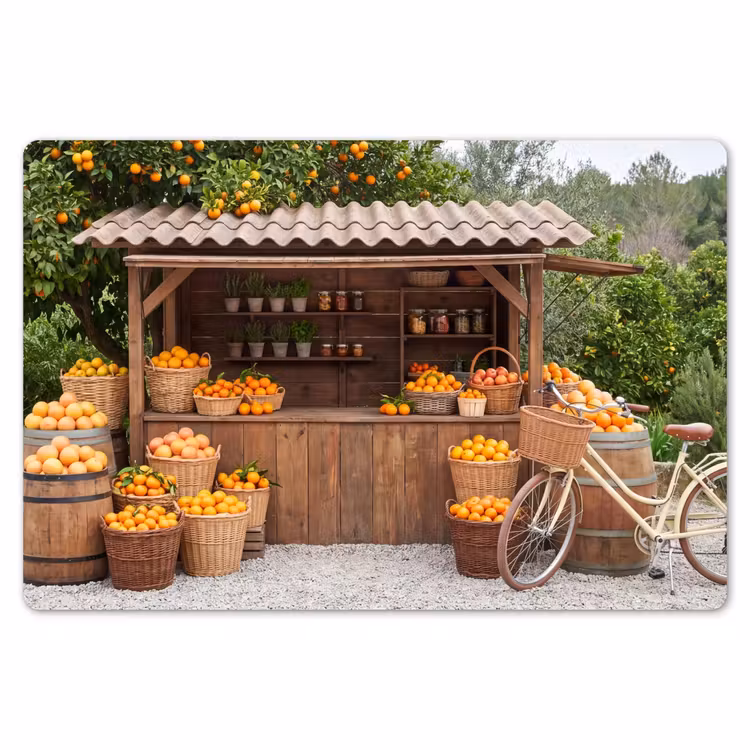 Placemat - 6 stuks - Fruit - Markt - Landelijk - Fruit - Markt - Landelijk Placemat vinyl groot