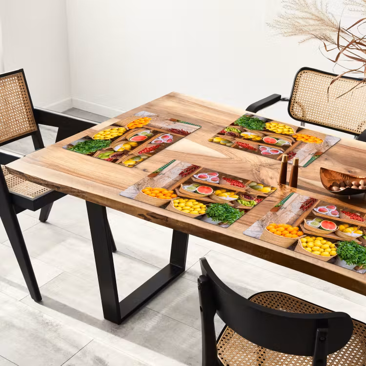 Placemat - 6 stuks - Fruit - Markt - Vers - Fruit - Markt - Vers Placemat vinyl groot