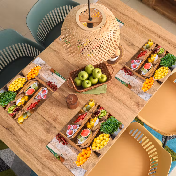 Placemat - 6 stuks - Fruit - Markt - Vers - Fruit - Markt - Vers Placemat vinyl groot