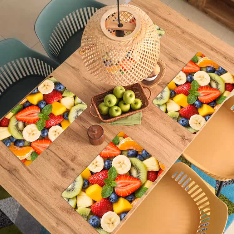 Fruit - Plakjes - Eten - Kleurrijk Placemat vinyl groot -zzsfeer5_Kitchenyeah-website