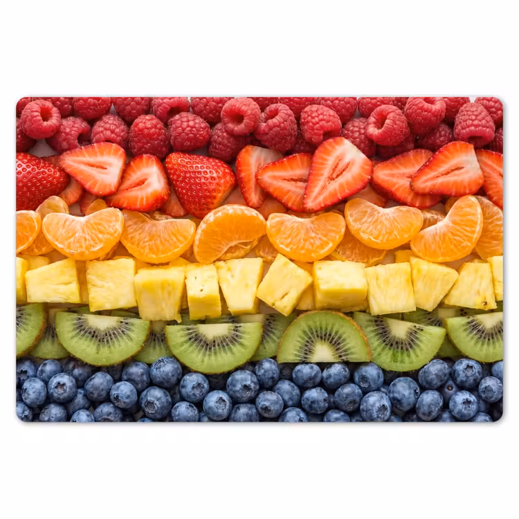 Fruit - Regenboog - Gezond - Kleurrijk Placemat vinyl groot -zzsfeer1_Kitchenyeah-website