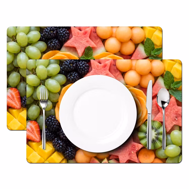 Fruit - Variatie - Kleurrijk - Vers - Eten Placemat vinyl groot -zzsfeer2_Kitchenyeah-website